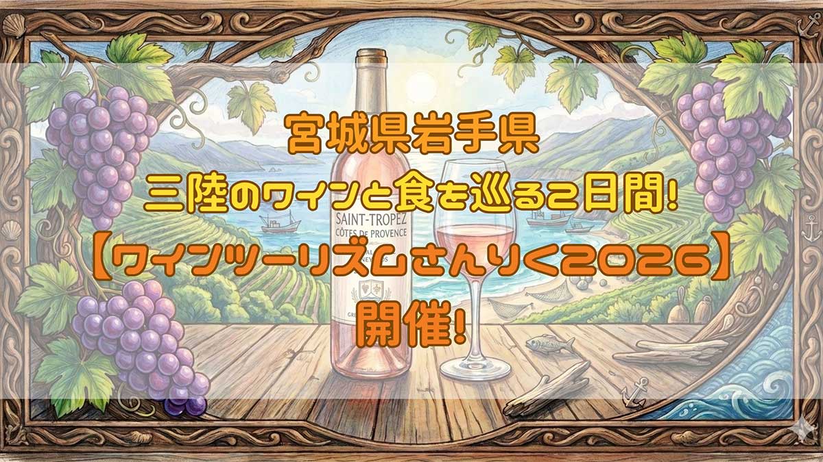 宮城県岩手県 三陸のワインと食を巡る2日間！【ワインツーリズムさんりく2026】開催！